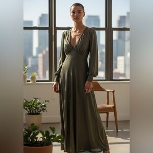 Skatie RAINE MAXI DRESS SPARKLE JERSEY - GOLD METALLIC small